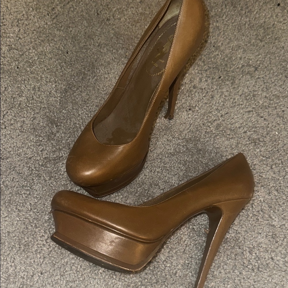 YSL Brown Platform Heels size 40.5